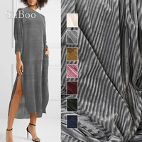 korean style multi color pleated velour fabric velvet stretch cloth yarn apparel for winter autumn dress tissu stoffen sp5629