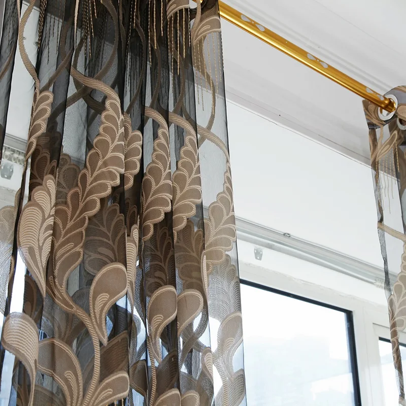 Junejour продажа пшеничная отвесная занавеска Солнцезащитная тюль для гостиной