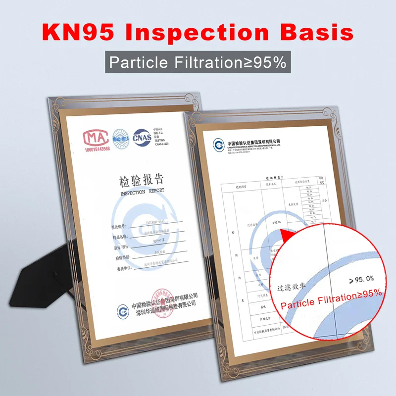Один размер подходит для дышащей анти-загрязнения PM 2 5 KN95 Пыленепроницаемая