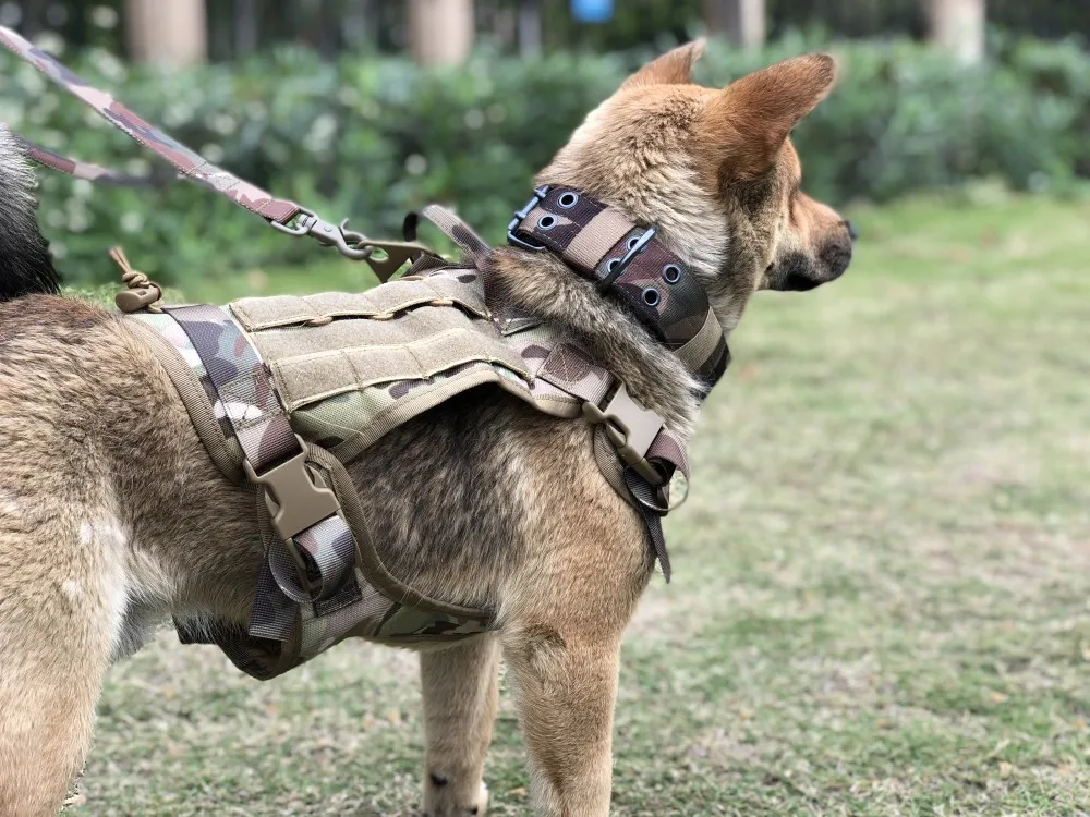 1000D нейлоновый ошейник для собак военный тактический поводок для собак K9 рабочий ошейник для собак Жилет для средних и больших собак