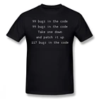 Футболка Github Bugs In The Code, 100 хлопок, 5x, Мужская забавная Повседневная футболка с коротким рукавом и принтом
