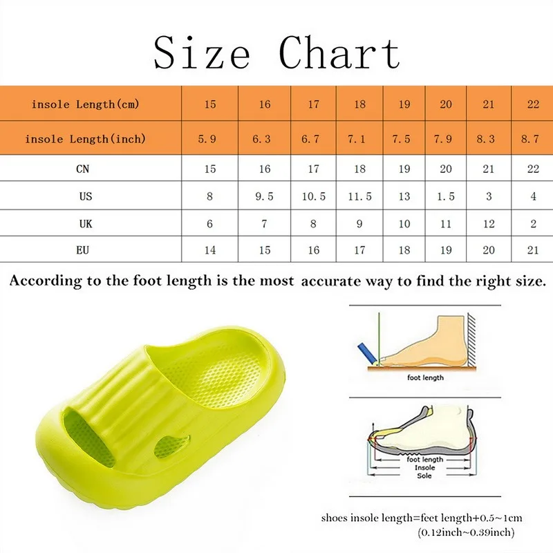 

Summer EVA Home Shoes Kids Toddler Boys Girls Slides Slippers Soft Thick Sole Fashion Beach Pool Slippers Flat Solid Color Shoes