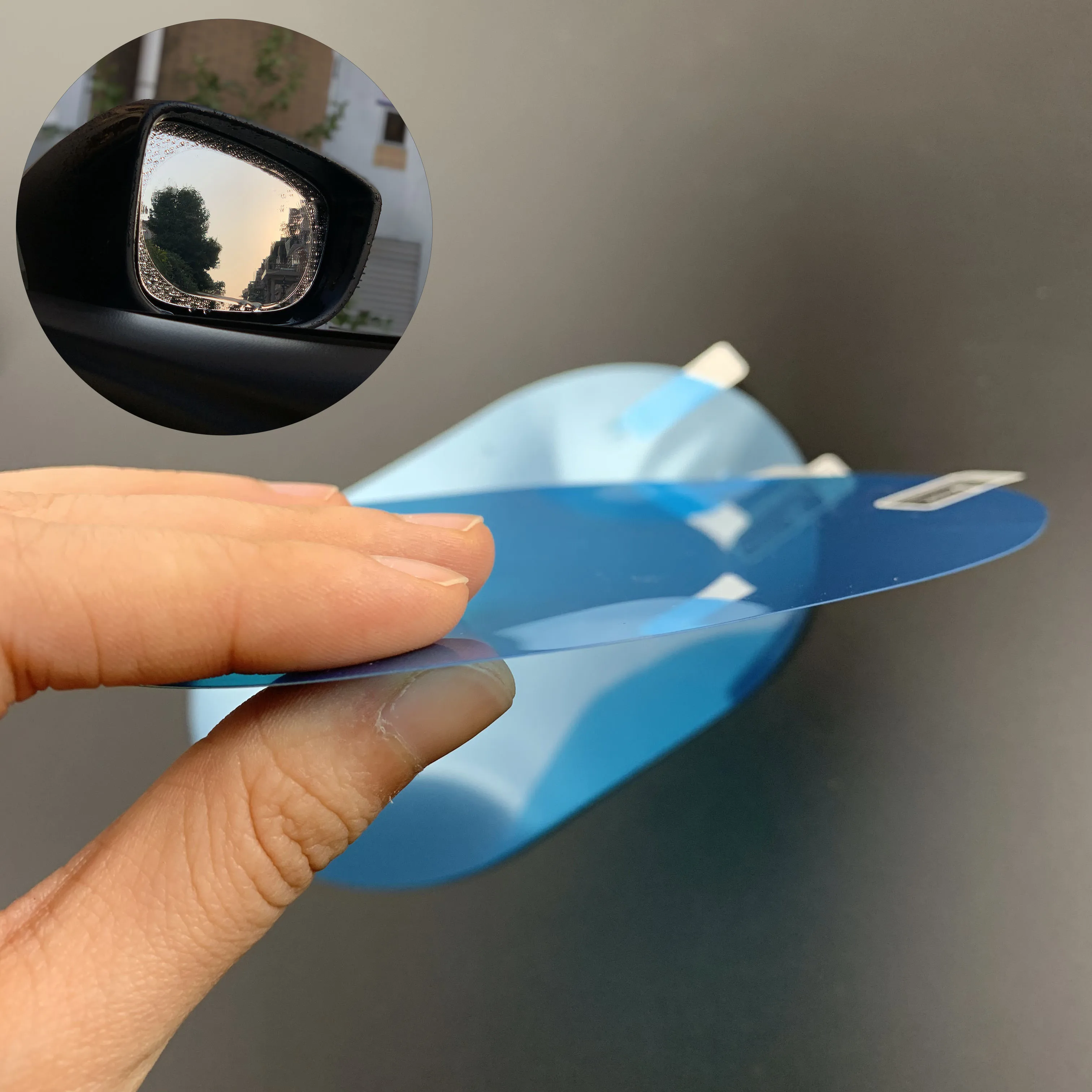 Автомобильное зеркало заднего вида с защитой от воды противотуманная пленка для