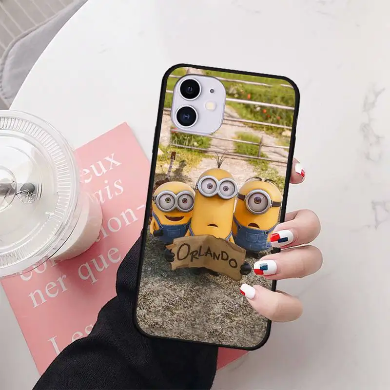 Милый мультяшный чехол с миньонами чехлы для iphone 11 PRO MAX X XS XR 4S 5S 6S 7 8 PLUS SE 2020 |