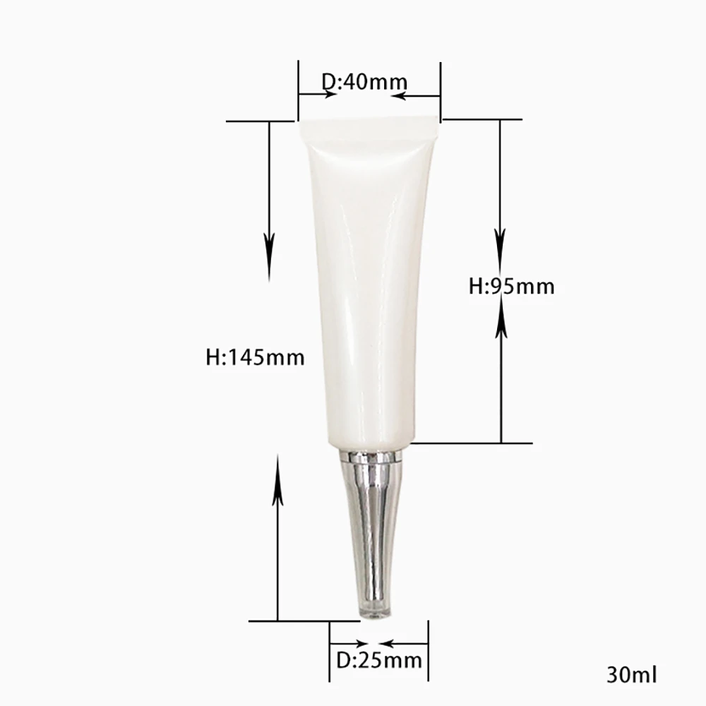 Essence soft tube with acrylic screw cap, 30ml white eye cream cosmetic tube 1oz makeup refillable bottles