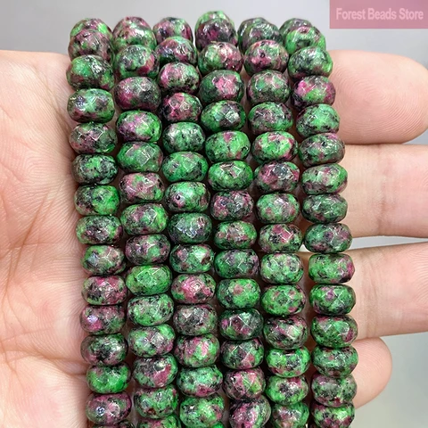 Бусины JIOWEF граненый эпидот рубин цоизит зеленый 8 мм