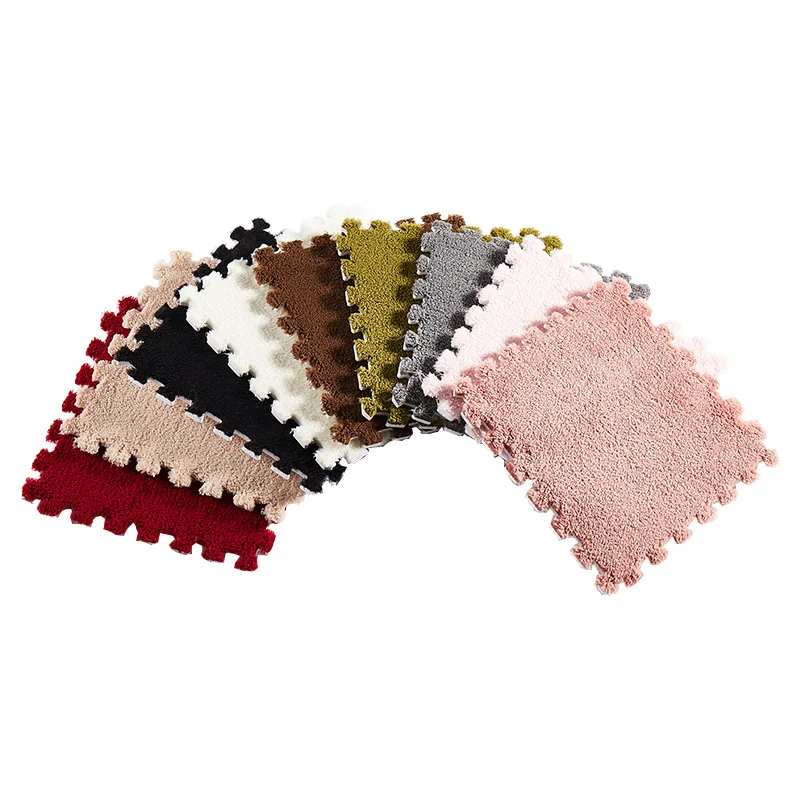 

10pcs stitched velvet mat suede carpet foam mat eva bedroom full of home floor mat crawl mat room decoration teenager
