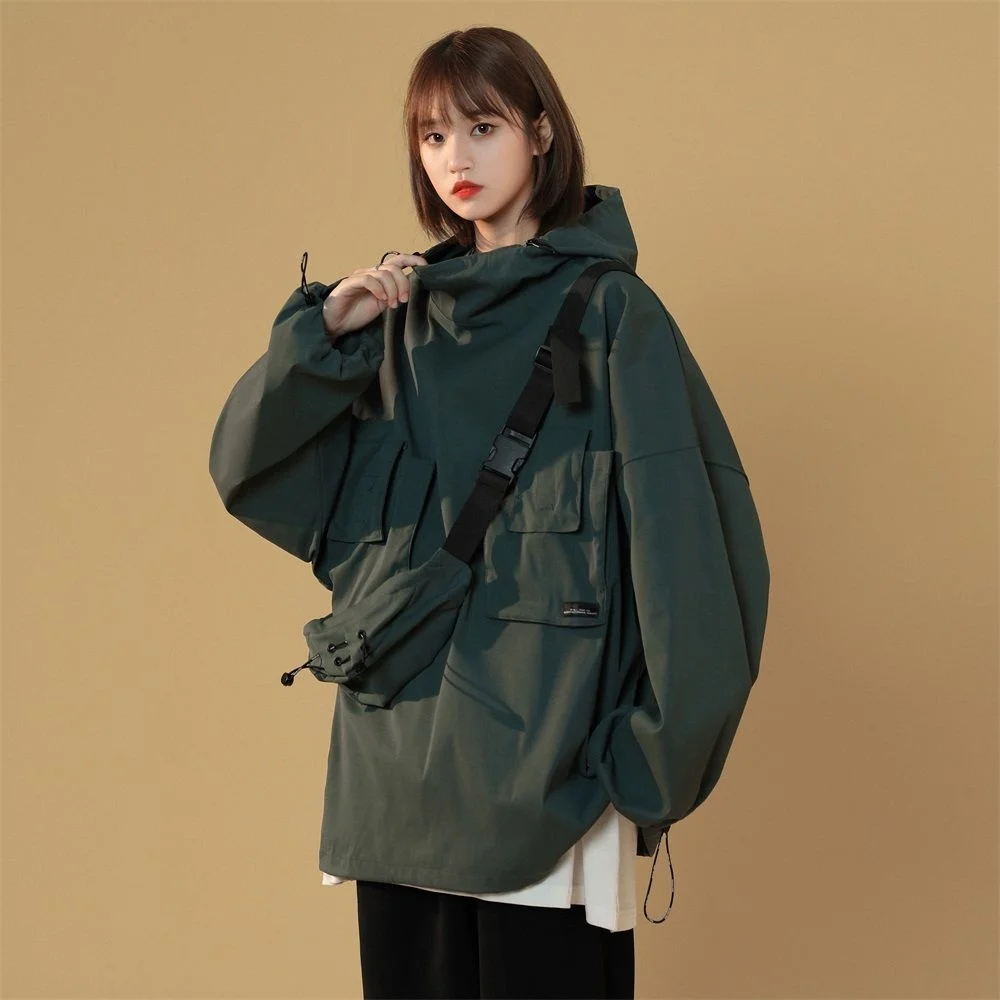 

Мужская толстовка с капюшоном, куртка, свитер, одежда для подростков, однотонная свободная уличная одежда для отдыха, пары дыхательных токо...