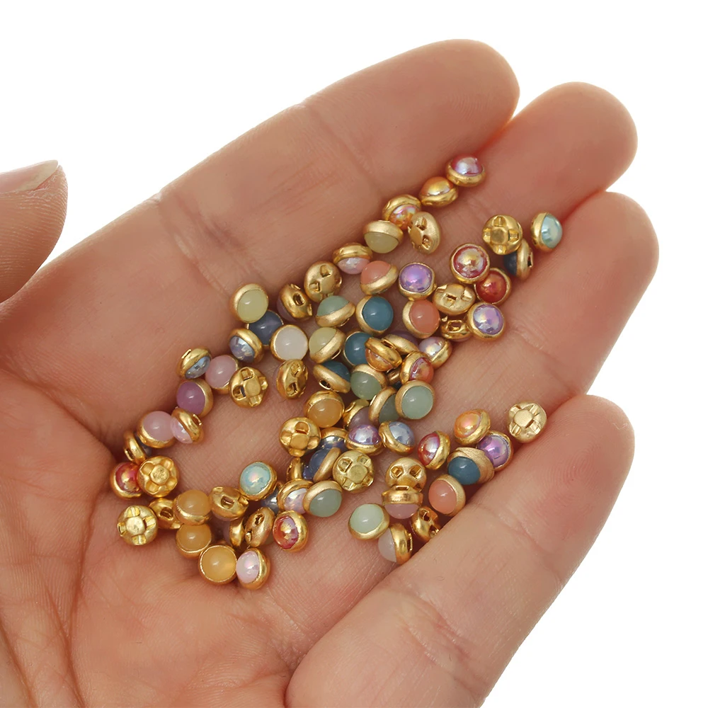 

20pcs 4mm Multi- color Ultra-small Doll Pearl Buttons Belt Buckle Doll Shoes Buckle DIY 1/6 Doll Clothing Buckles Accessories