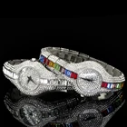 Часы наручные MISSFOX женские, маленькие брендовые Роскошные водонепроницаемые аналоговые классические, с бриллиантами, золотистые