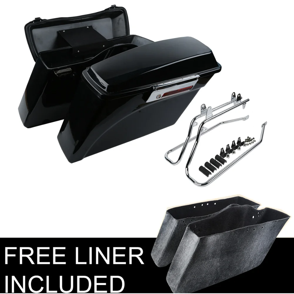 Мотоциклетные черные жесткие сиденья с конверсионными кронштейнами для Harley Softail