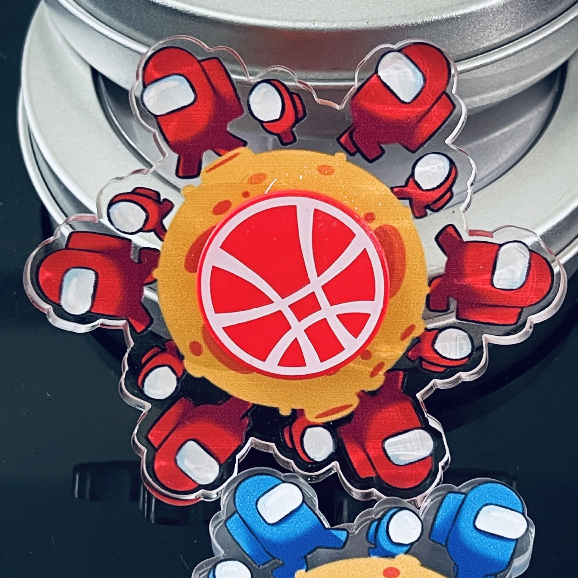 Spinner din&aacute;mico con la punta del dedo para ni&ntilde;os, adolescentes y adultos, Personaje de Anime de dibujos animados, astronauta, Among Us, juguete para regalo-1