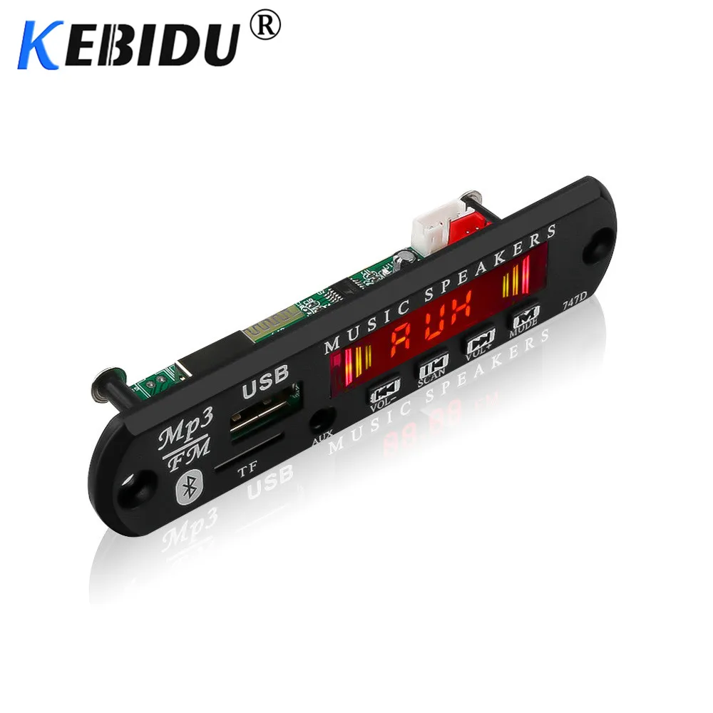 Kebidu 5 в 12 В Bluetooth MP3 WMA декодер плата беспроводной аудио модуль USB TF радио для