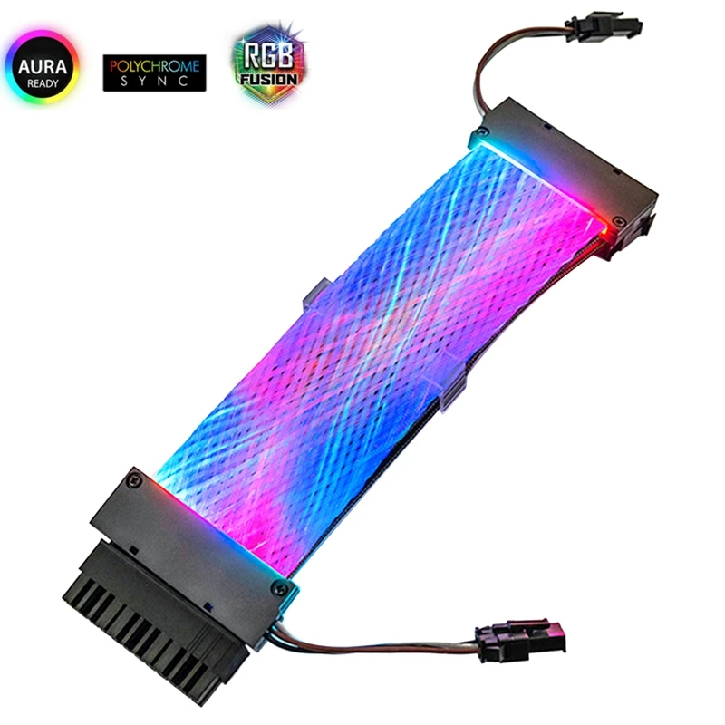 

Материнская плата Удлинительный кабель 24 PIN 5V ARGB разъем удлинителя RGB светящийся кабель и синхронизации для ПК чехол