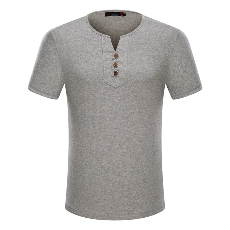 

4XL 5XL 6XL 7XL 8XL Classic Brand V-neck Lightweight Loose Solid Color Short Sleeve T-shirt 2021 Summer Men's Cotton T-shirt