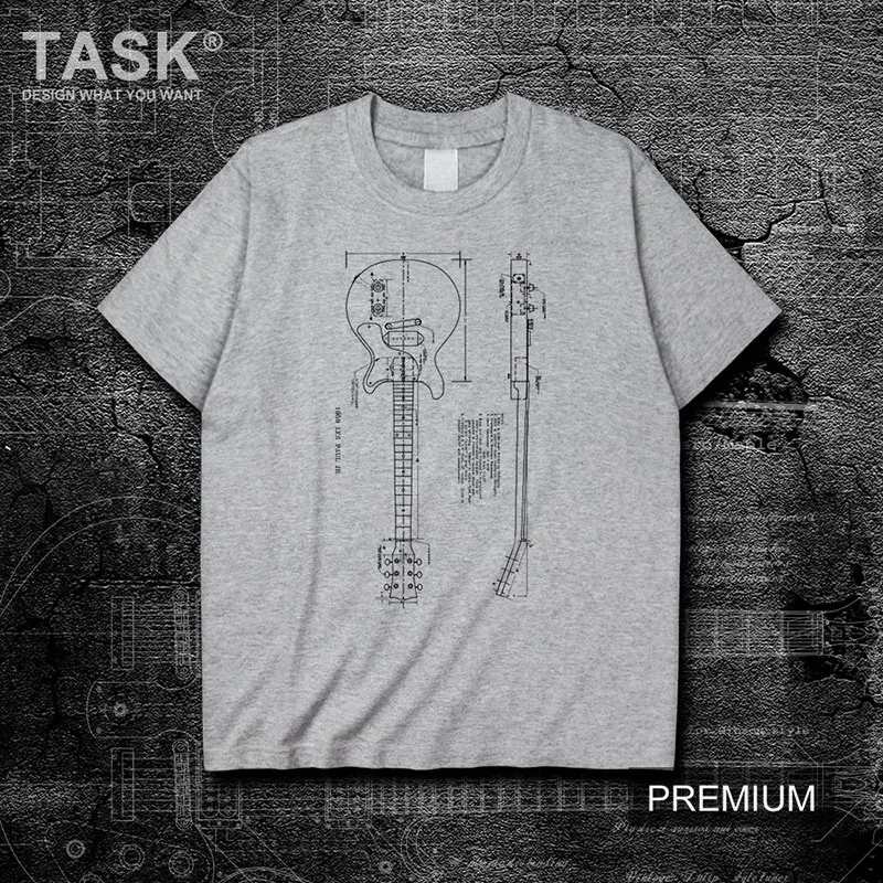

Футболка мужская Спортивная с принтом, хлопок, схема конструкции гитары, гитариста, рок-гитарист, топ, летняя одежда
