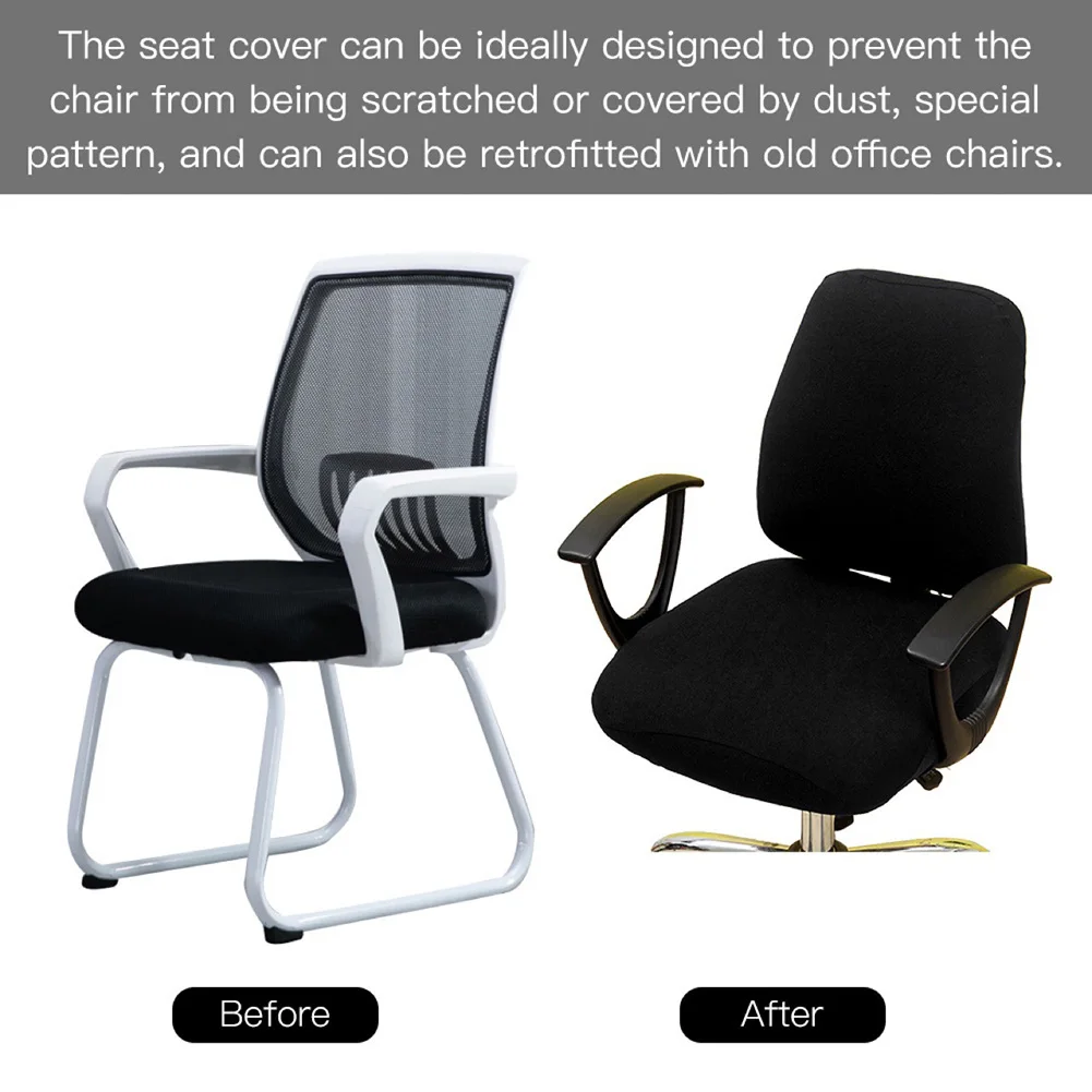 Removable Chair Cover Elastic Office Swivel Flexible Geometric Stripe Printed Armchair THIN889 | Дом и сад