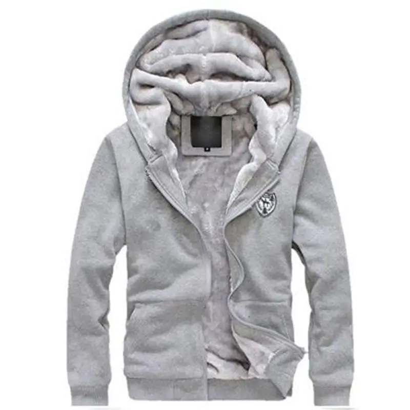 LOOZYKIT Осень зима толстый флис мужские комплекты повседневный комплект из двух