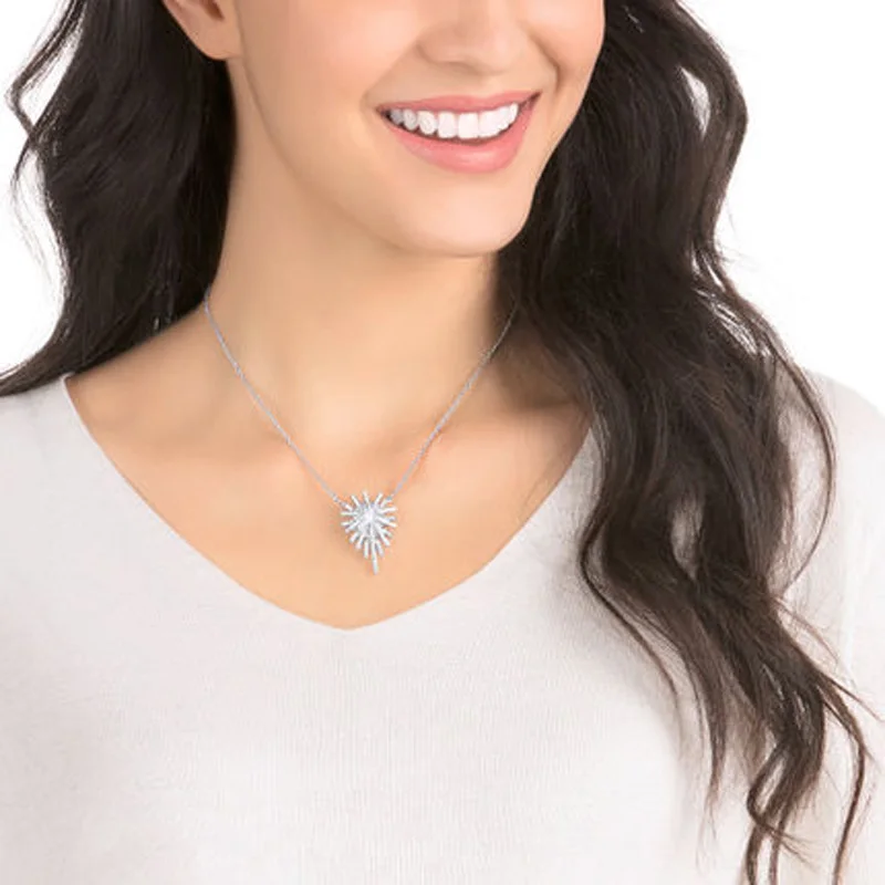 Женское Ожерелье в форме снежинок PANDOO оригинальное 1:1 из стерлингового серебра 925