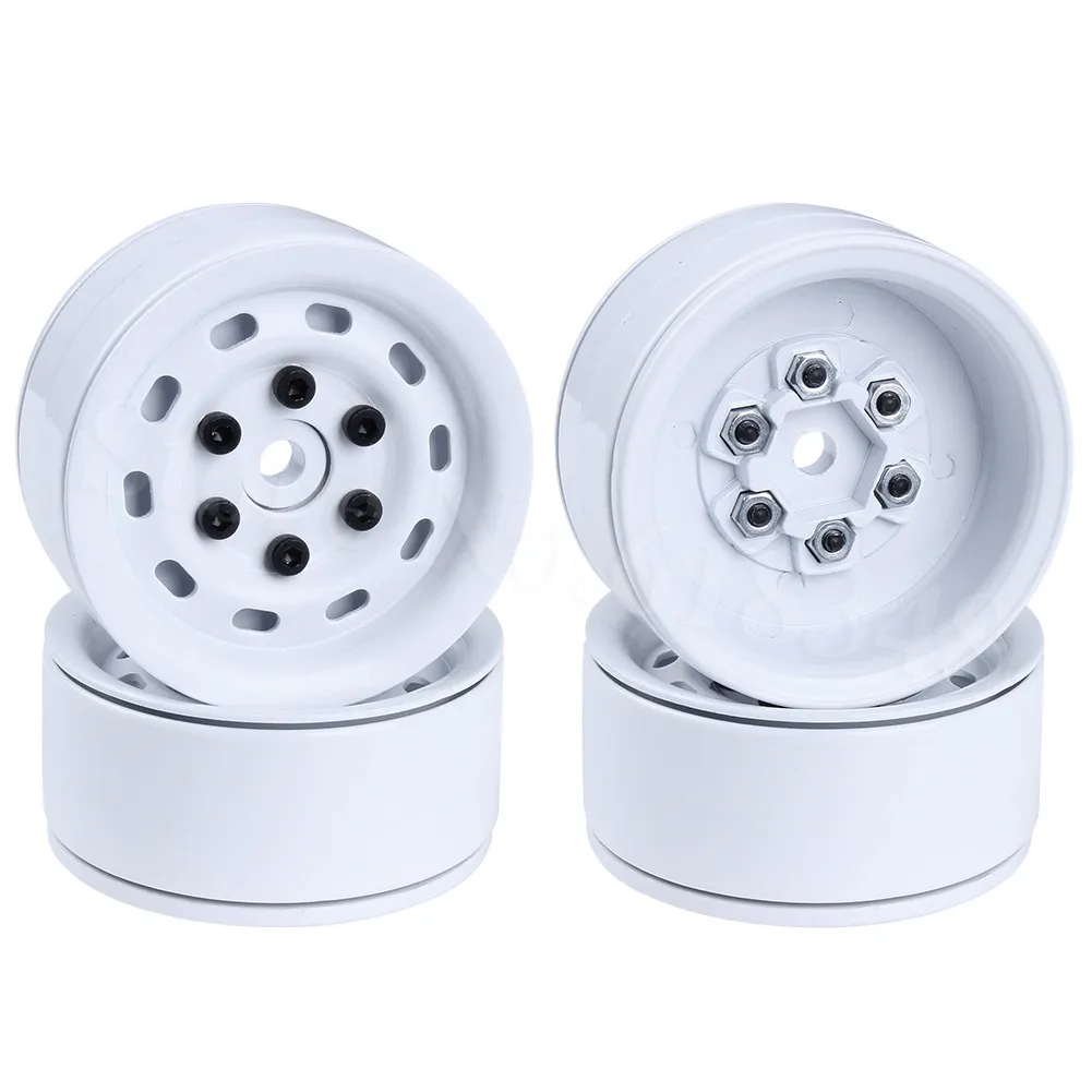 White 6397 Тяжелые алюминиевые 1,9 Beadlock Колесные диски 12 мм шестигранные для 1:10 радиоуправляемые гусеничные машины грузовик Traxxas TRX4 осевой SCX10 90046 RC4WD D90 CC01 - Цвет: White 6397