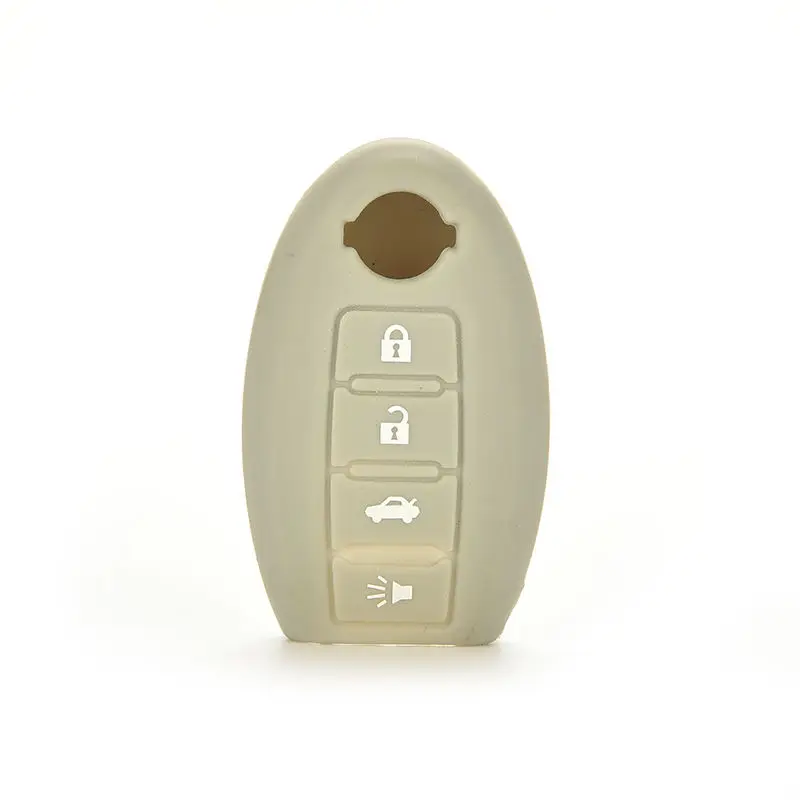 

Black Orange Gray Red 4 Buttons Hot silicone car key cover case shell fob Shell for Nissan Altima Maxima