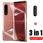 Гидрогелевая пленка 3 в 1 для камеры Sony Xperia 5 iii и защитного экрана для Xperia 1 5 10 II III, защитная пленка, не стекло