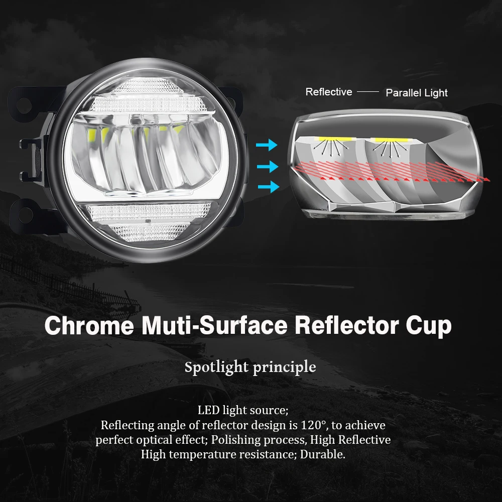 2in1 LED Fog Light + Daytime Running For Jaguar S-Type X-Type XK XJ X358 Car Front Bumper Lamp DRL 30W 8000LM 12V | Автомобили и