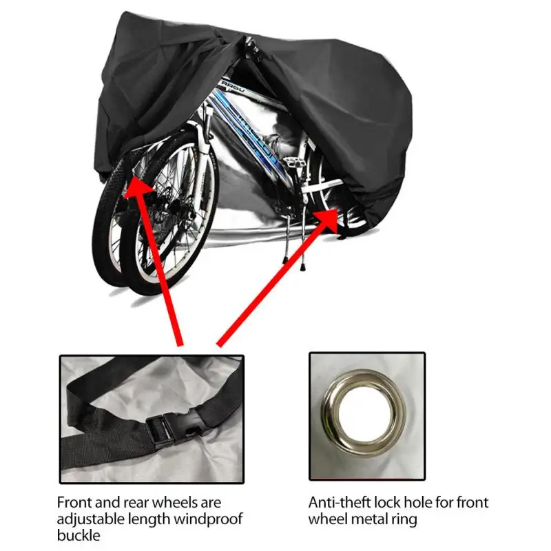 

Lightweight Durable Two Bicycle Covers Side By Side Rainproof Sunscreen And Dustproof Double Buckle Bicycle Covers