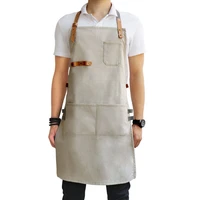 waterproof leather cooking baking aprons waterproof oil proof kitchen apron restaurant aprons for women man home kitchen