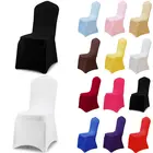 12 плотная Цвета современный стрейчевый спандекс складные чехлы для стульев для свадьбы Вечерние палатупиршества обеденный покрытие для отельного стула