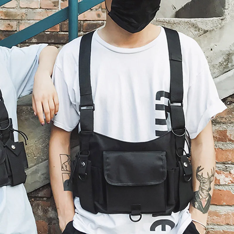 Фирменный тактический жилет забавная нагрудная Сумочка унисекс в стиле хип хоп