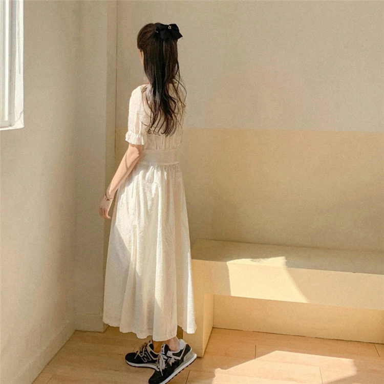 Новинка лета 2021 женские платья с завышенной талией повседневное модное милое