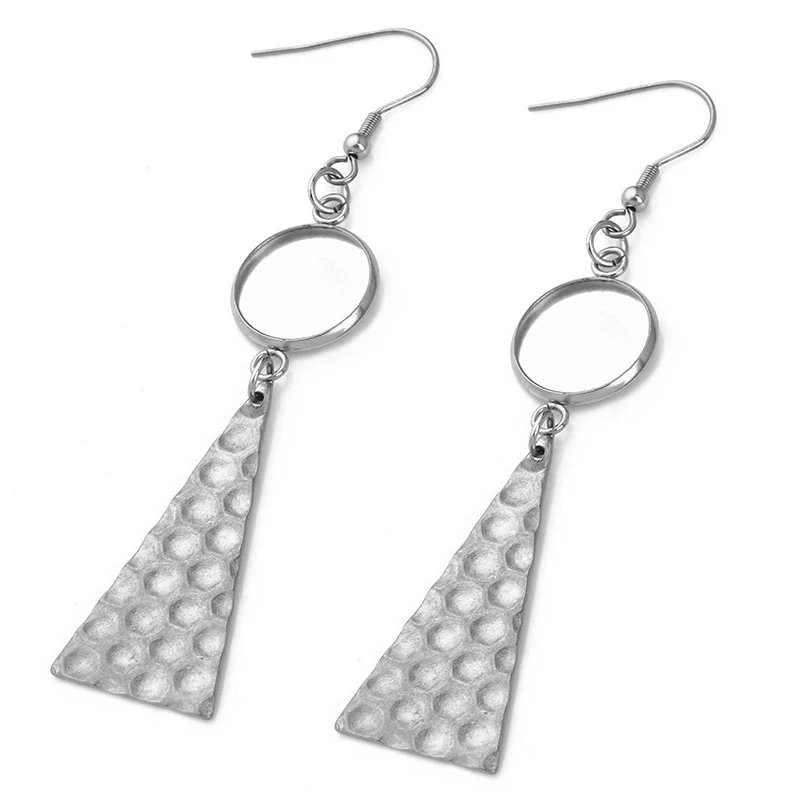 Основа для сережек подвесок из нержавеющей стали комплект 6 заготовок сделай сам