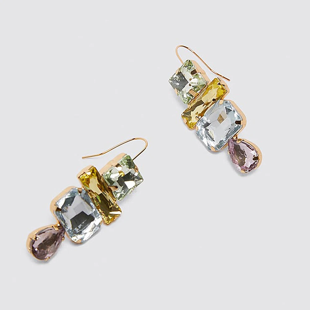 JJFUOCS 2019 Модные Новые висячие серьги в виде цветка для женщин с кристаллами