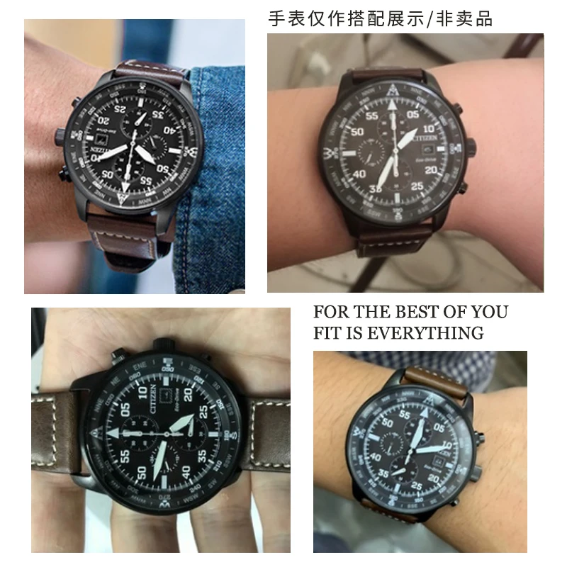 Ремешок для часов из натуральной кожи для Citizen Eco-Drive CA0695-17E  Bm8471/Bm8478 серии Бизнес кожаный ремешок 22 мм | Наручные часы |  АлиЭкспресс