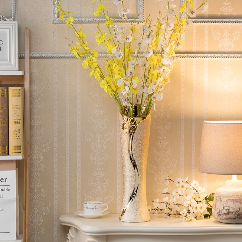 Роскошная Минималистичная керамическая ваза в европейском стиле напольная