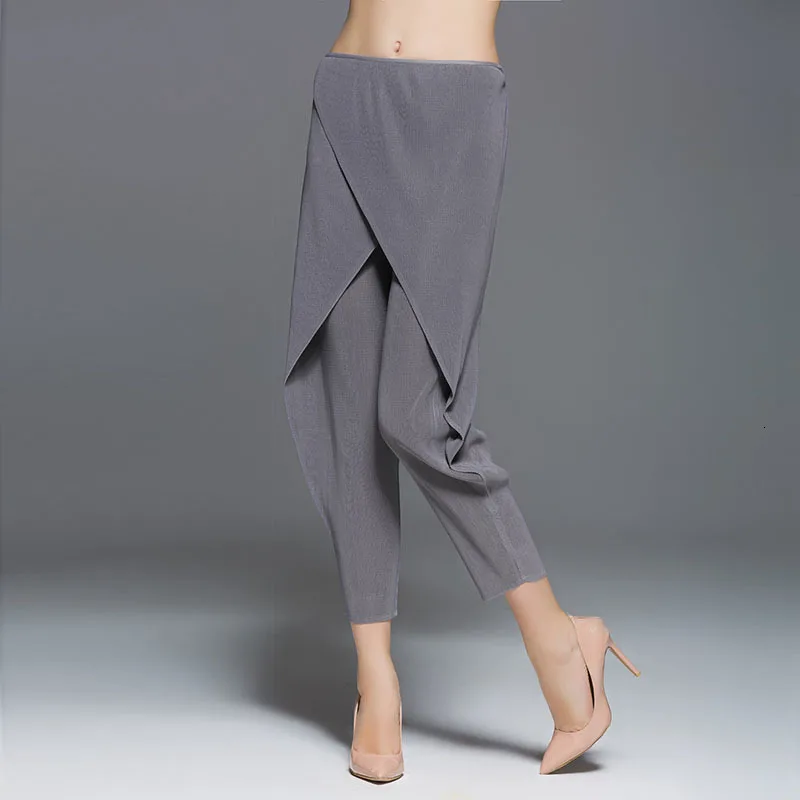 Женские плиссированные брюки LANMREM однотонные шаровары со складкой новинка 2020