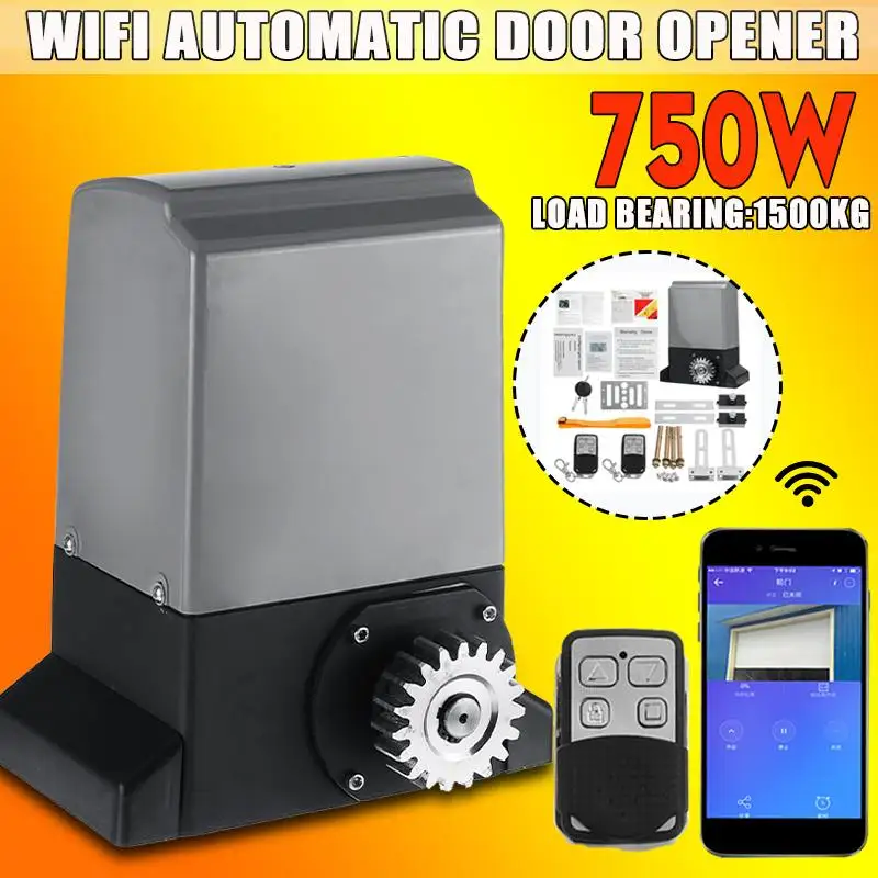 

750W 1500KG WiFi APP Control Smart Automatic Electric Sliding Gate Opener Operator Motor With With Remote Control Release Key