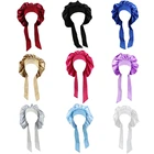 Мягкая Шелковая Женская шляпка для ночного сна, высокоэластичная Дамская шапка для ухода за длинными волосами, Удобная атласная шляпка, аксессуары