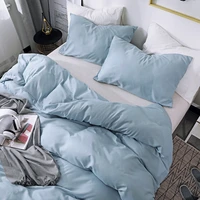 queen size bed sheets set solid color sanding polyester bedding set 23pcs duvet cover setcomfortable bed linens no fitted