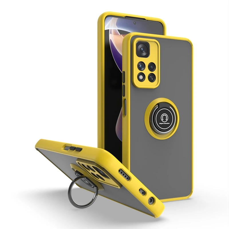 Модный чехол для телефона с поворотным кольцом на 360 ° Xiaomi Redmi Note 11 PRO PLUS