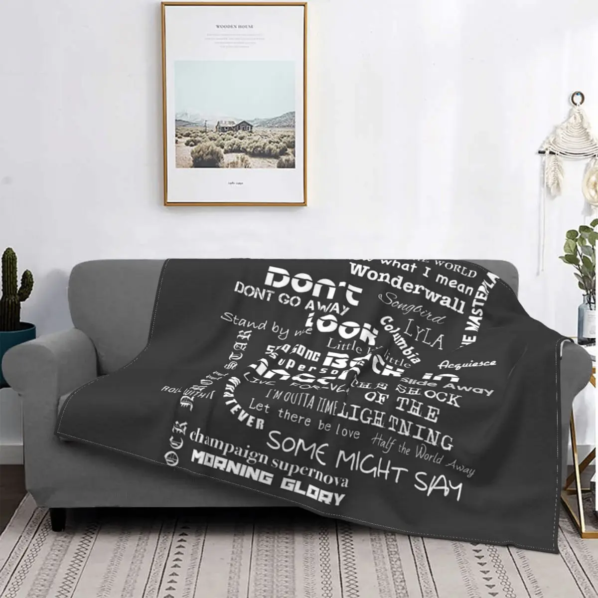 

Oasis Songs-Manta a cuadros para cama, colcha, manta de verano