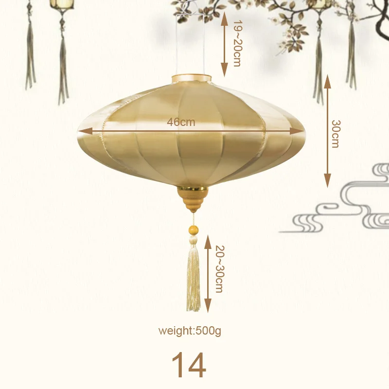 Фонарь в античном стиле фонарь для украшения 12/14 дюймов Шелковый китайский