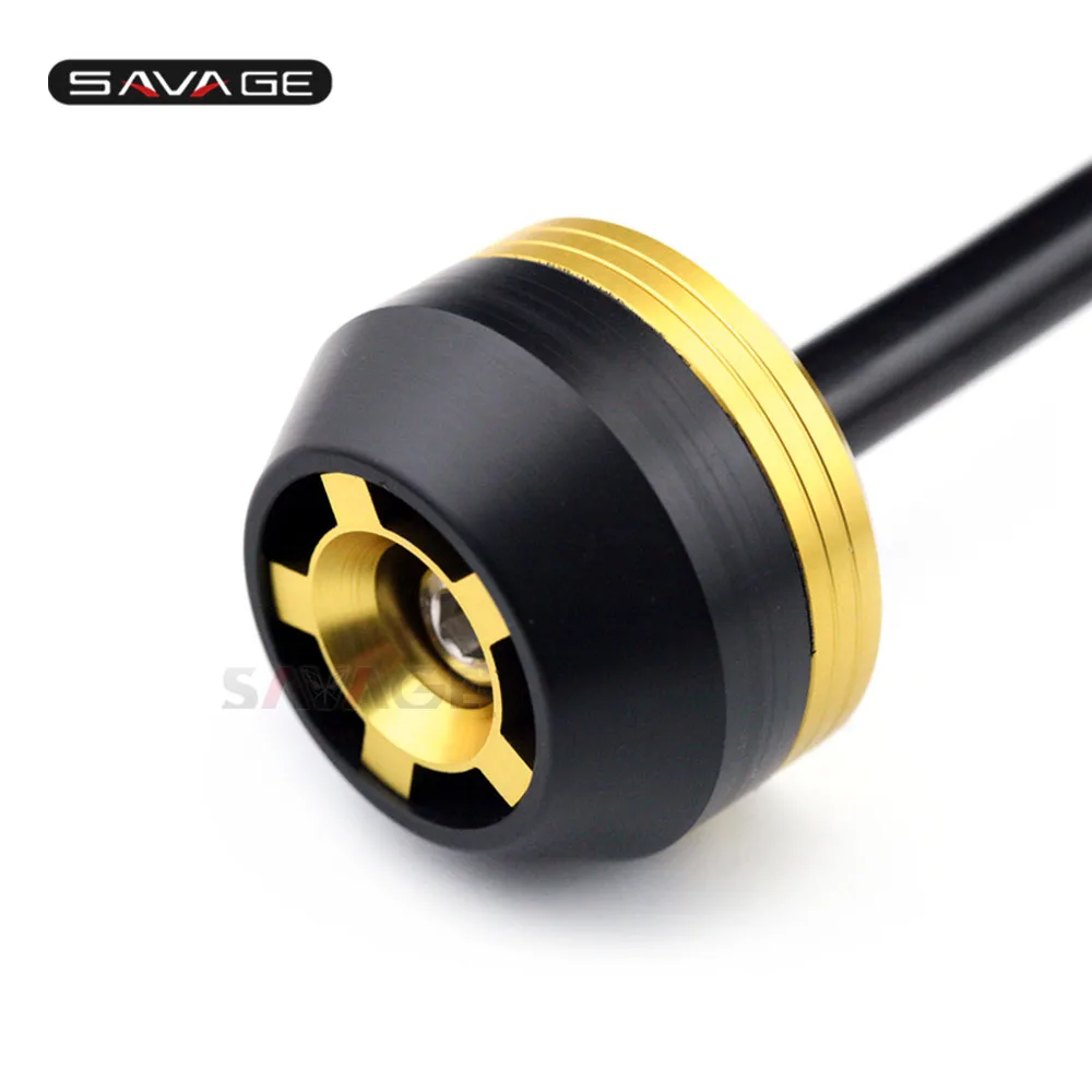 Gold Передняя ось вилка крушение слайдер для YAMAHA MT-07 MT07 Tracer FZ-07 XSR700- XVS950 C болт 14-17 протектор колеса мотоцикла - Цвет: Gold