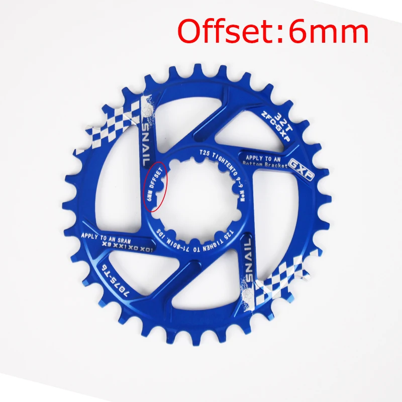 Улитка GXP узкое широкое кольцо для горного велосипеда 30T 34T цепное прямое