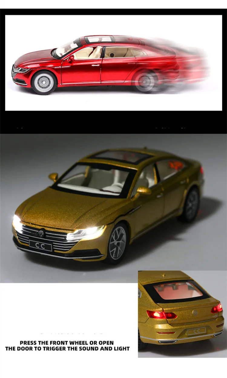 Горячая 1:32 CC роскошная модель сплава автомобиля, имитация литого металла звук и свет обратно к детям игрушки подарки