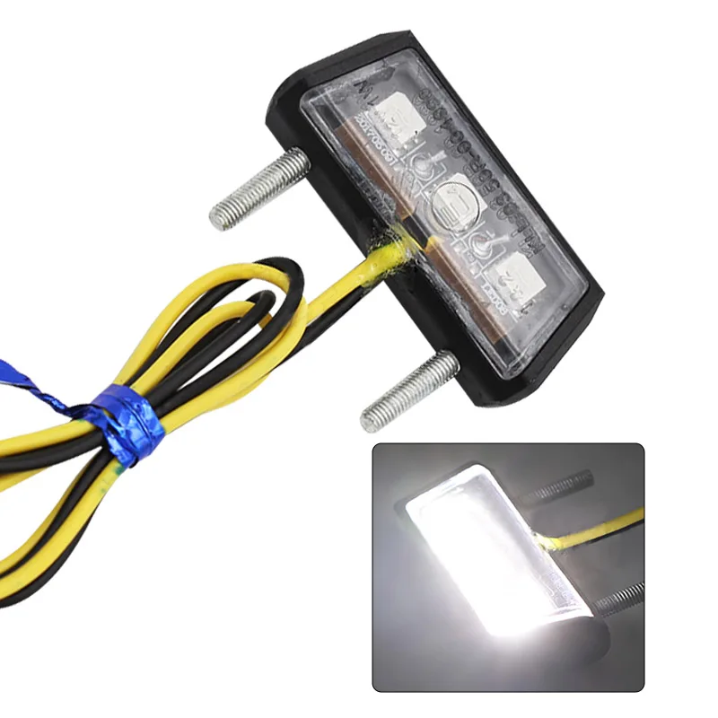 

Мини мотоцикл светодиодный белый задний фонарь мотоцикл номерной знак свет для Honda Kawasaki Yamaha Suzuki Автомобильный задний фонарь