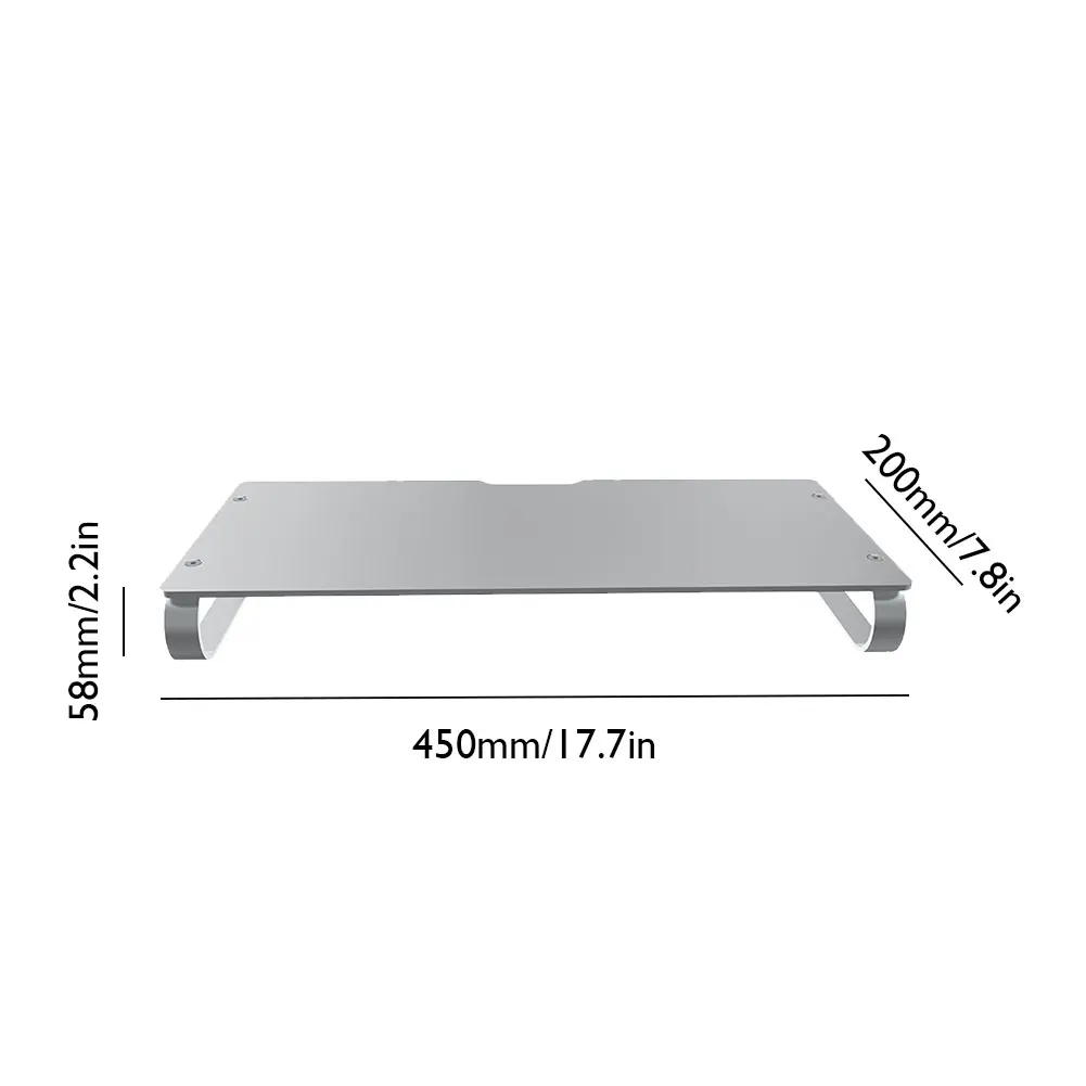 

Aluminum Alloy Monitor Stand Riser Universal Desktop Monitor Base Bracket Organizer for MacBook Laptop PC Computer