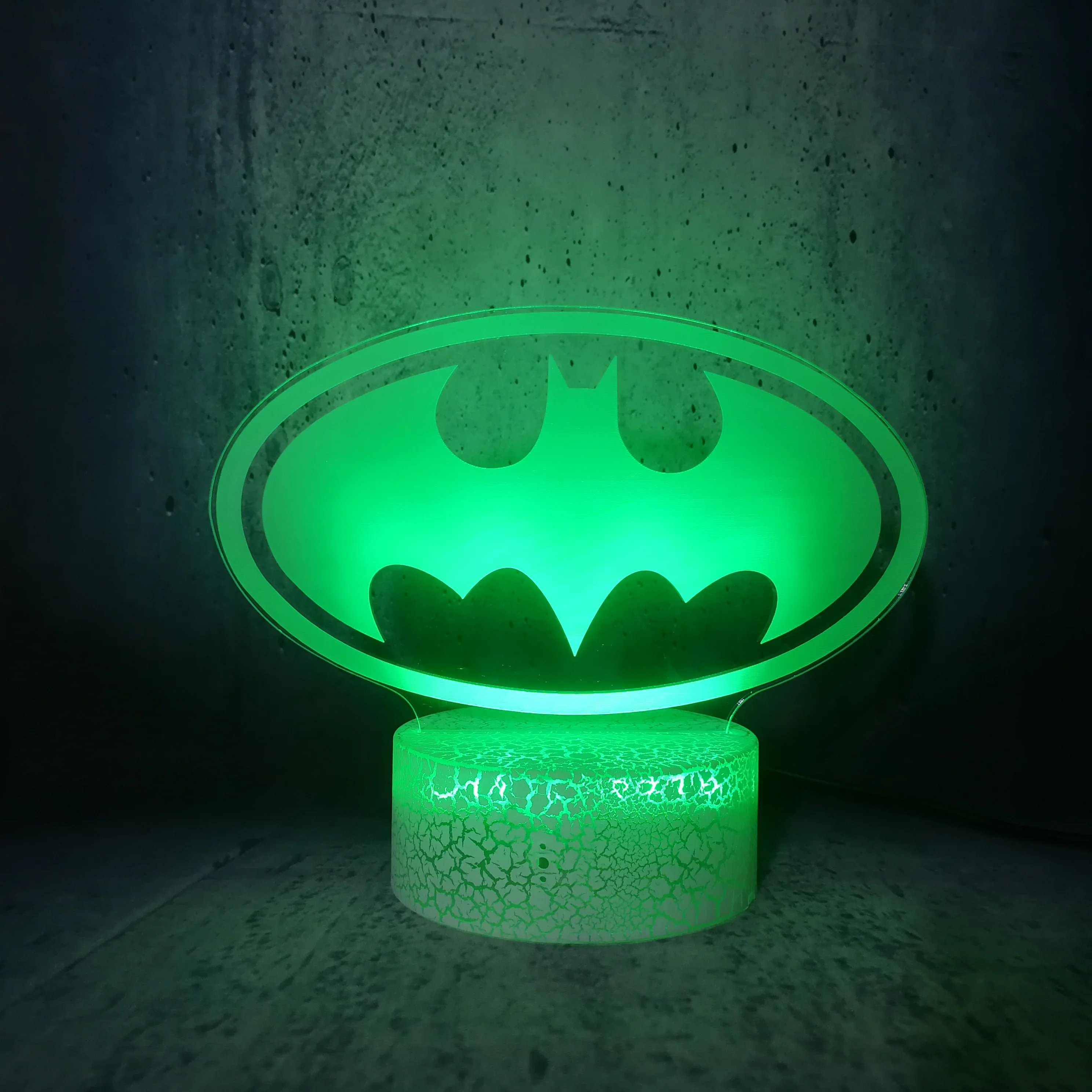 Принт Бэтмен атмосфера 3D USB светодиодный светильник рисунок красочное украшение ночник креативный домашний декор Ночная лампа лава lampara