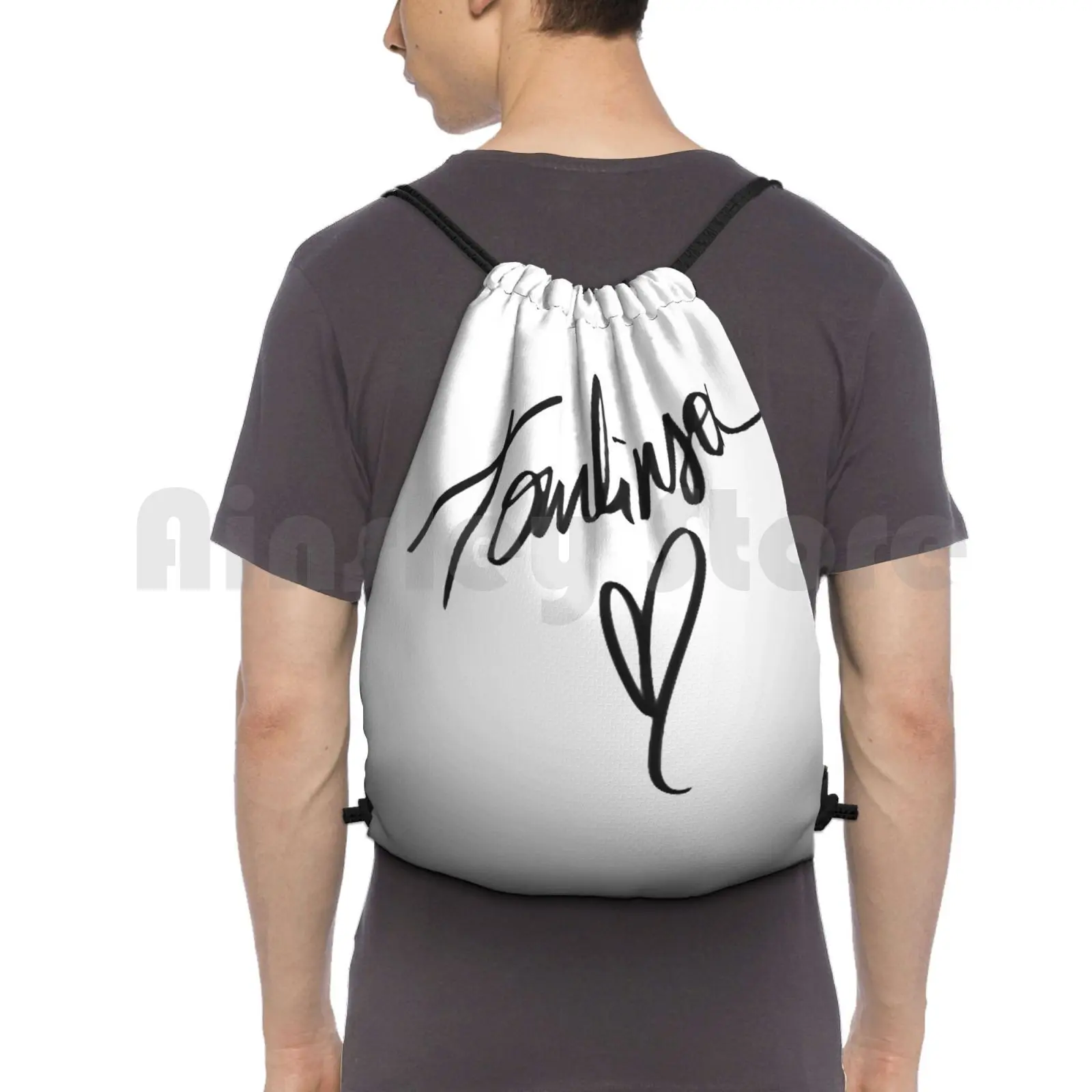 

Tomlison Backpack Drawstring Bags Gym Bag Waterproof One Direction Girls Fangirl Fandom Concert Music Live Cd Album 1D